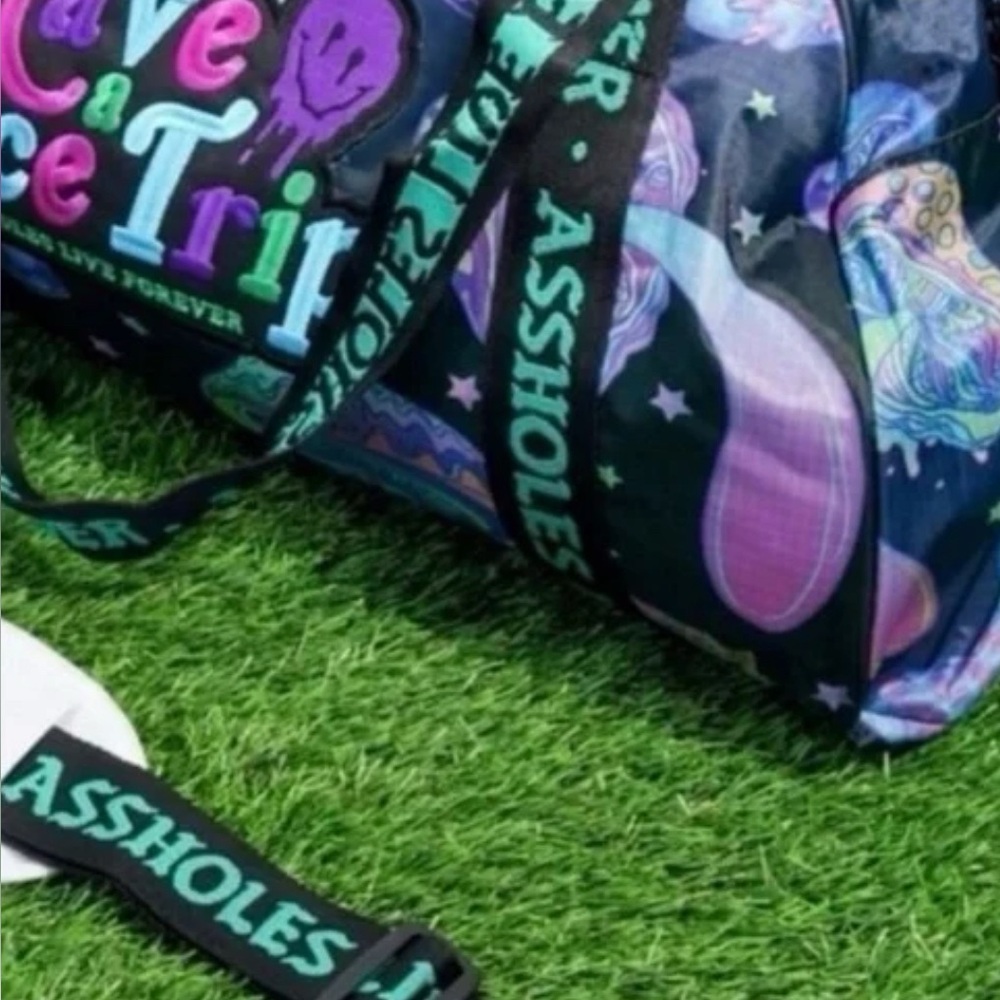 •Psychedelic• “Have a Nice Trip” Unisex Duffle – Assholes Live Forever Edition - Picture 4 of 5